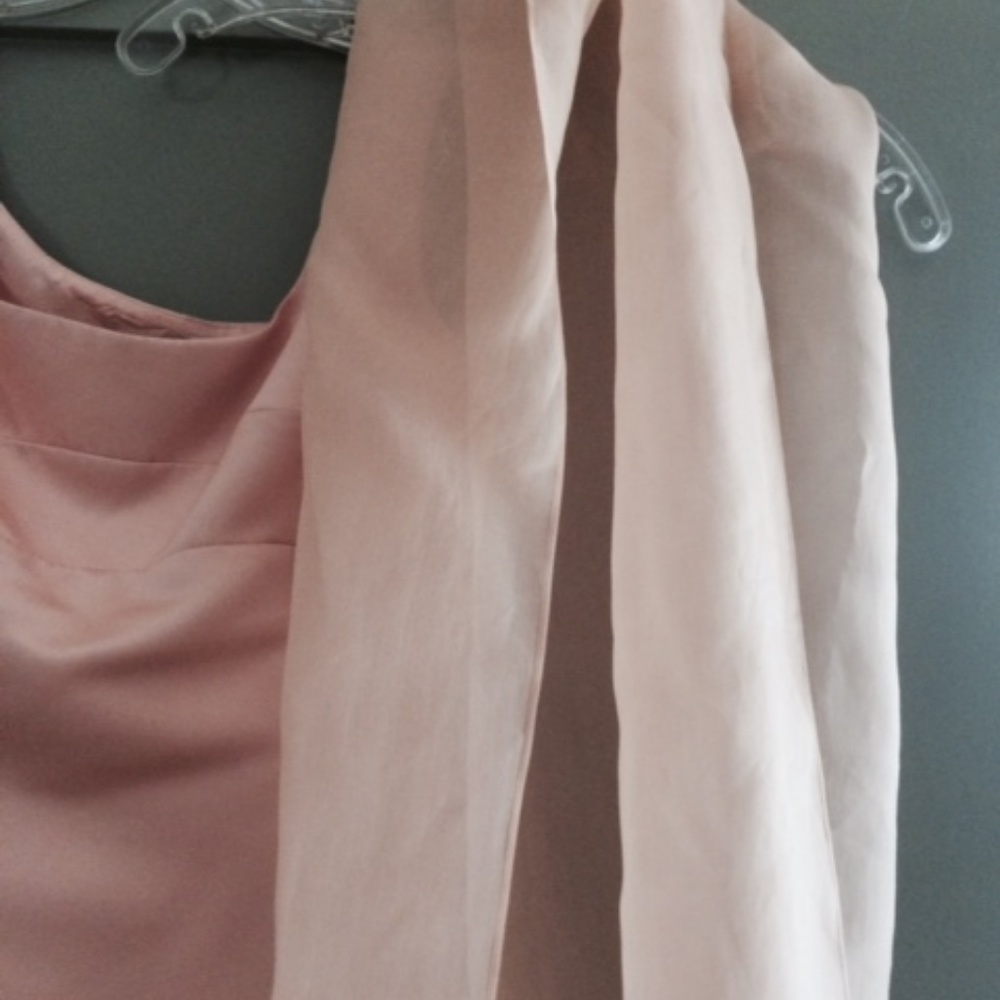 Sheer Light Pink Polyester Shawl